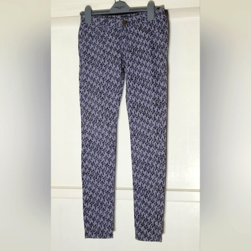 Only You Tailored Light Purple/Grey Velvet Tapered Legs Jeans NWOT